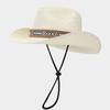 Estilo Bohemio Vacaciones de Verano en la Costa Sombrero de Sol para Playa Moda Femenina Transpirable de Paja Madera Plegable
