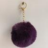 Colgante de bola de pelo sintético de conejo rex de imitación de 8 cm, llavero, accesorios para bolso de joyería DIY, colgante de bola de lana al por mayor