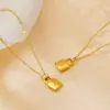 Collar con Candado de Acero de Titanio que No se Desvanece, Letra, para Mujer, Cadena de Clavícula de Lujo Ligero, Colgante de Moda Europea y Americana Tendencia, Joyería de Acero Inoxidable