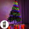 Luces de línea de cuero verde oscuro nuevas transfronterizas anillo luces luces de techo árbol de Navidad luces de decoración de árbol colgantes cadena LED parpadeante