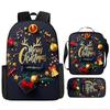 Mochila de Natal Natalina Transfronteiriça Estampada Estudante do Ensino Fundamental Mochila Escolar Pasta Estojo Amazon Daifa