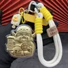 Ouro Puro 999 Deus da Riqueza Lingote Deus da Riqueza Porta-Chaves para Celular Porta-Bolsa Presente para Namorada para Atrair Riqueza e Tesouro