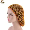 Red Trenzada de Ganchillo Hecha a Mano para Mujer, Bolsillo de Malla, Sombrero para el Cabello de Placa de Malla, Gorro de Noche, Lazo Retro, Estilo Retro