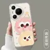Adecuado para Apple 18Promax Dibujos Animados Transparente Espacio Lindo Feliz Briquetas iPhone Teléfono Móvil Funda Blanda y Dura Personalización