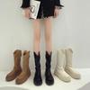 Botas Martin para mujer 2021 nuevo otoño e invierno estilo británico moda cremallera botas pitillo botas delgadas botas planas forradas de vellón
