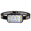 Linterna frontal LED de batería de litio multifuncional, nuevo diseño ultra brillante, transfronteriza, de larga duración, luz potente, linterna frontal con sensor para aventuras de pesca nocturna