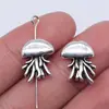15x 12mm 1.9g accesorios para joyería de plata antigua material al por mayor animales marinos medusa cuentas de agujero pequeño