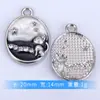 Nuevo Superventas Creativo Personalizado Gato Estrella Doble Colgante Blanco K Colgante Accesorios DIY Material Aleación de Metal con Goteo de Aceite Al Por Mayor