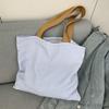 Bolsa de Rayas, Colores Contrastantes, Bolsa de Lona Fresca y Sencilla, Gran Capacidad, Bolsa para la Escuela y el Trabajo, Bolso Tote de Hombro de Aspecto Elegante