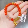 Fique Rico Instantaneamente Pulseira de Cristal de Morango Natural Design Simples Joia da Moda Tendência Novo Estilo 2026 Acessório da Moda