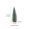 Decoraciones navideñas mini árbol de Navidad adorno de escritorio pequeño abeto nevado árbol decorativo para oficina en casa mesa de comedor