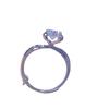 Anillo con apertura de diamante Mosan de imitación color D importado de EE. UU. con diseño de llama de amor y explosiones en vivo.