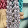 Atacado 15mm pó de concha prensado flor de rosa contas soltas com furos horizontais, contas espaçadoras de flor para acessórios de pulseira e colar DIY
