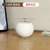 Maceta de plástico imitación piedra tamaño grande para el hogar estilo lujo ligero de alta gama color crema sala de estar oficina planta verde grande forma de bola redonda