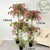 Desmontaje y Montaje de Planta Simulada de Lujo Ligero de Amazon Árbol de Buganvilia Planta Verde Simulada Buganvilia Flor Artificial Árbol Artificial Planta en Maceta