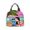 Bolsa de almuerzo Stitch de tela Oxford con dibujos animados, bolsa para conservar el calor, bolsa de aluminio para picnic, bolsa de almuerzo portátil