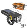 Farol de Alta Luminosidade com Display Digital de Carregamento Solar Transfronteiriço, Ajuste de Feixe Alto e Baixo Zoomável, Luz de Longo Alcance para Ciclismo Noturno com Laser Branco