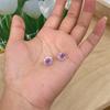 Pendientes de flor seca dulces de moda rosa rosa rosa versátil personalidad temperamento femenino tulipán pendientes degradados