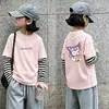 Nueva Camiseta de Manga Larga Rayada para Niñas Primavera y Otoño 2026 Ropa Interior Básica para Niños Top para Niñas Talla Mediana y Grande Top Estampado para Niños