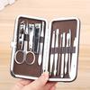 Set de 10 Piezas de Herramientas para Manicure y Belleza de Uñas, Set de Tijeras para Uñas, Cortauñas y Set de Herramientas para Pedicure