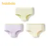 Calcinhas de Algodão para Meninas Balabala, Tamanhos Pequeno, Médio e Grande, Shorts Triângulo Infantil, Forro 100% Algodão na Virilha, Não Apertam, Pacote com Três, Estilo Fino para o Verão