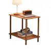 Mesa de centro de madera maciza, mesa de centro para sala de estar, mesa de té para uso doméstico, mesa de centro pequeña para apartamentos pequeños, mesita de noche, mesa de té, mesa auxiliar pequeña combinada, mesa baja