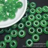 Cuentas de ábaco grandes de color verde hielo 14x8 mm con forma de dona, cuentas sueltas al por mayor, joyería de jade para DIY, pendientes, accesorios de botón