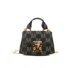 Mini bolso de mano para mujer, nueva moda 2026, versátil, con estampado de letras único y detalle de cadena, bolso de hombro simple y elegante