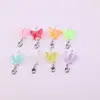 Pingente borboleta iridescente com franja de pérola estilo coreano transfronteiriço, materiais para colar e brinco DIY feitos à mão, acessórios de joia