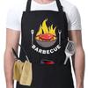 Cartas de comércio eletrônico transfronteiriças, cozinha, jardim, churrasco, impressão à prova d'água, avental de estampagem a quente, logotipo personalizado, impressão à prova d'água