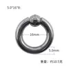 Anillo Meier de acero inoxidable para mujer, piercing de aro para nariz no convencional, anillo de tarjeta de resorte, anillo de bola, aro para nariz, joyería transfronteriza europea y americana