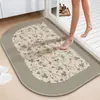 Tapete de chão antiderrapante de terra de diatomáceas para banheiro transfronteiriço, tapete para pés absorvente de água e de secagem rápida para vaso sanitário, tapete de chão para entrada atacado