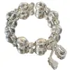 Pulsera de Cristal Blanco Natural Original para Mujer Pulsera de Lujo Ligero de Gama Alta Nicho Joyería Artesanal Exquisita para Hacer Tú Mismo