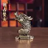 Latón Macizo Tallado Estación Única Cabeza Ao Adornos Creativos de Escritorio Bendición Adornos de Mascota de Té Artesanías de Bronce Viejo Sala de Estar