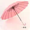 Guarda-chuva reto criativo de 16 varetas com cabo longo, Guarda-sol de publicidade grande com cabo curvo resistente ao vento, Guarda-sol com logotipo personalizado