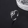 Europa y Estados Unidos transfronterizo 999 Plata Esterlina anillo sonriente personalidad femenina retro combinación pareja amor conjunto de anillo abierto