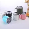 Taza Creativa de Acero Inoxidable de 12 oz y 14 oz, Taza de Té para Oficina con Asa, Taza de Escritorio, Color Personalizable