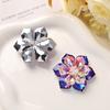 Fantasía degradado colorido cristal tejido flor accesorios diy aretes de alto sentido tocado mujeres broche material mayoreo