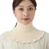 Gola Falsa Feminina Cachecol de Gola Alta Aquecedor de Pescoço Gola Falsa Novo Outono e Inverno À Prova de Vento Tricô Quente Gola de Pescoço Estilo Coreano Versátil