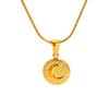 Collar Europeo y Americano Transfronterizo Retro de Alta Gama Cara Sonriente Girasol Luna Acero Inoxidable Chapado en Oro de 18K para Mujer en Stock Venta al por Mayor