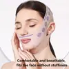 Mascarilla para dormir para levantar, reafirmar y papada, vendaje transpirable anti-flacidez para mejorar las arrugas faciales, de la frente y las arrugas transversales