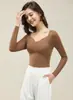 Blusa Quente de Manga Longa com Decote V Cor de Pele Sem Costura Invisível com Bojo Outono e Inverno Roupa Base para Embelezar a Pele Lingerie Roupa de Outono Modelagem Corporal