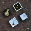 Caja para Piedras Sueltas Caja de Empaque Cuadrada de Plástico Acrílico con Tapa de Vidrio para Exhibición y Almacenamiento de Joyería de Anillo con Piedras de Colores