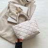 Bolsa Textiva Simples Feminina Chegada Nova Primavera 2024 Estilo Coreano Moda Bolsas Tote de Grande Capacidade Bolsa Balde Cruzada Casual