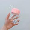Minitaza de agua de vidrio de borosilicato alto, bonita y resistente al calor, botella pequeña, taza regordeta, taza para acompañar leche, té y café, taza para batidos