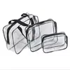 Entre no Mundo das Bolsas de Armazenamento de PVC do Fabricante, Conjunto de Três Peças para Artigos de Higiene Pessoal e Maquiagem, com Opção de Impressão de Logotipo para Armazenamento de Maquiagem