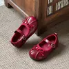 Zapatos de Princesa de Cuero con Lazo para Niñas 2026 Verano Nuevos Zapatos de Ballet Planos de Suela Suave Mocasines de Caña Baja para Niños
