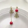 Pendientes de Diseño Único, Pendientes Adelgazantes y Elegantes, Pendientes de Atmósfera de Nicho Serie Árbol de Navidad