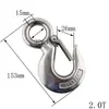 Gancho de Carga de Acero Inoxidable S320, Gancho de Elevación, Gancho Antidesprendimiento, Gancho Deslizante en Forma de Ojo, Gancho de Carga Americano, Gancho Marino