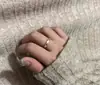 Anel liso brilhante Estilo novo alta qualidade luxo leve moda versátil Anel Anel para mulheres
